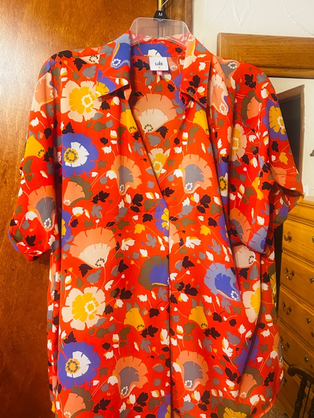 Cabi Replay Bright Floral Blouse